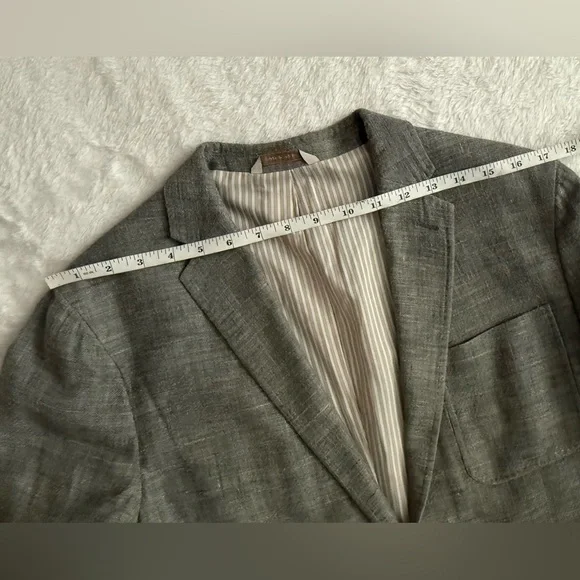 Banana Republic Linen-Blend Blazer in Light Gray